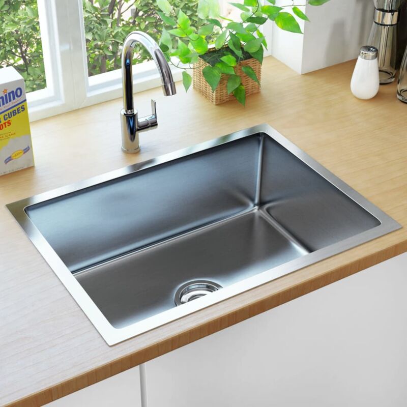 foto del prodotto lavello da cucina lavandino cucina lavorato a mano con filtro in acciaio inox bv681638 bonnevie