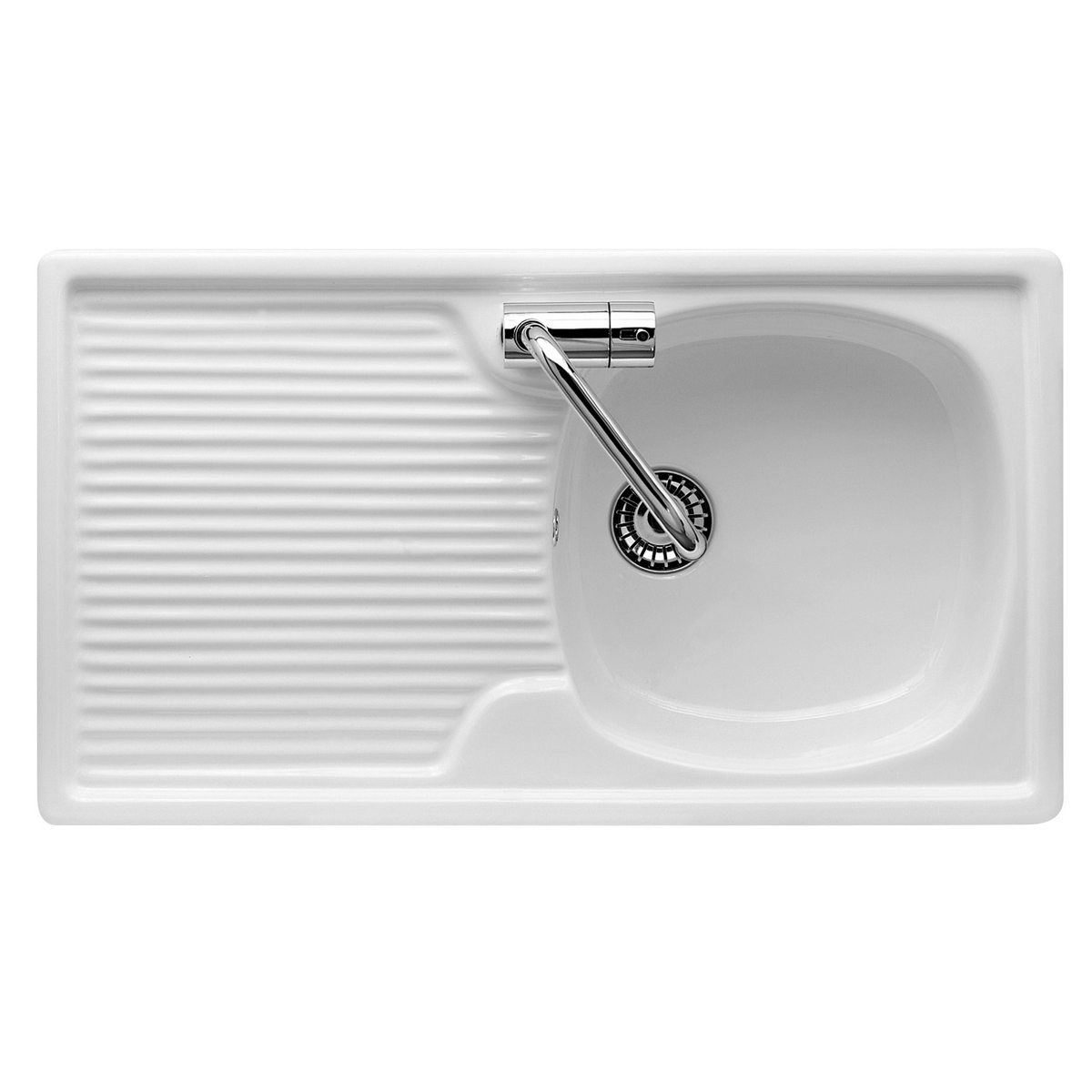 foto del prodotto lavello da incasso in ceramica con 1 vaschetta 80 x 45