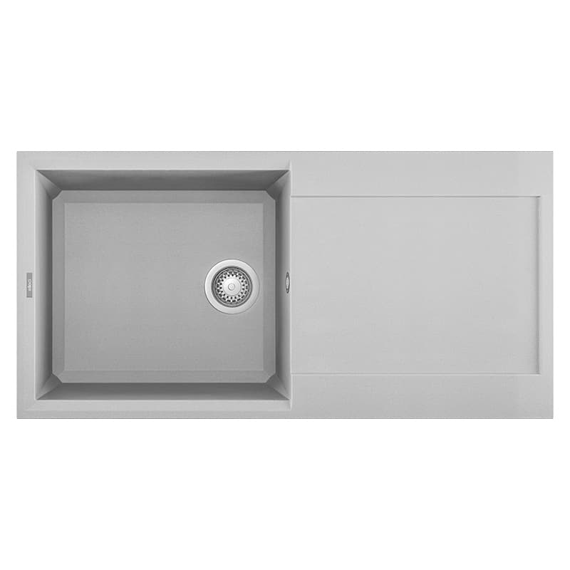 foto del prodotto lavello elleci incasso 1 vasca 100x50 easy 480 metaltek grigio aluminium lmy48079