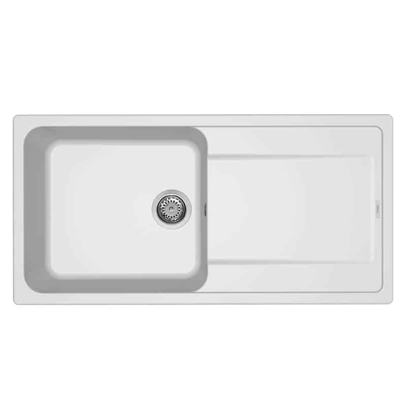 foto del prodotto lavello elleci incasso 1 vasca 100x50 life 480 granitek bianco lg248068