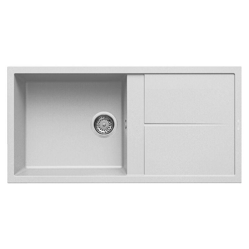 foto del prodotto lavello elleci incasso 1 vasca 100x50 unico 480 granitek bianco lgu48068