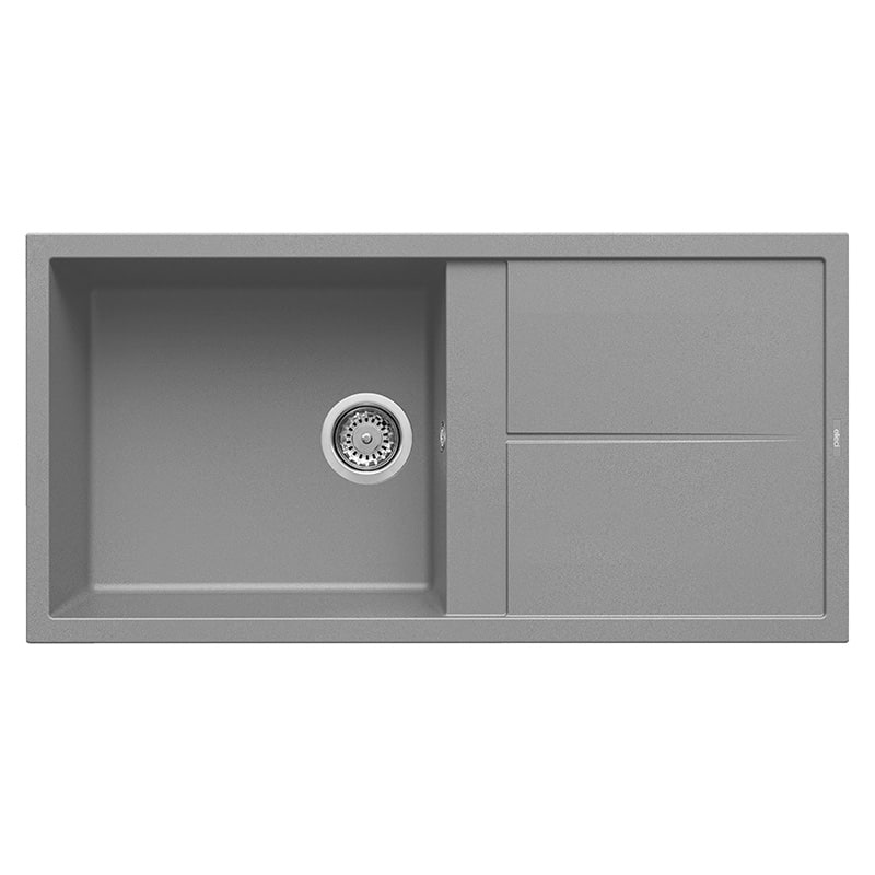 foto del prodotto lavello elleci incasso 1 vasca 100x50 unico 480 granitek grigio cemento lgu48048
