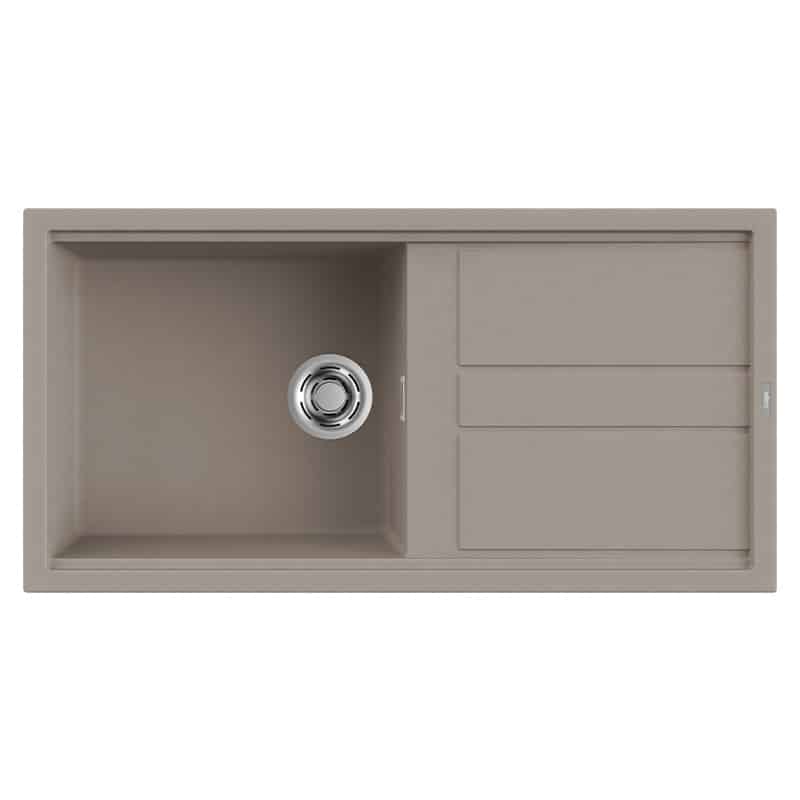 foto del prodotto lavello elleci incasso 1 vasca 100x51 best 480 granitek grigio tortora lgb48043