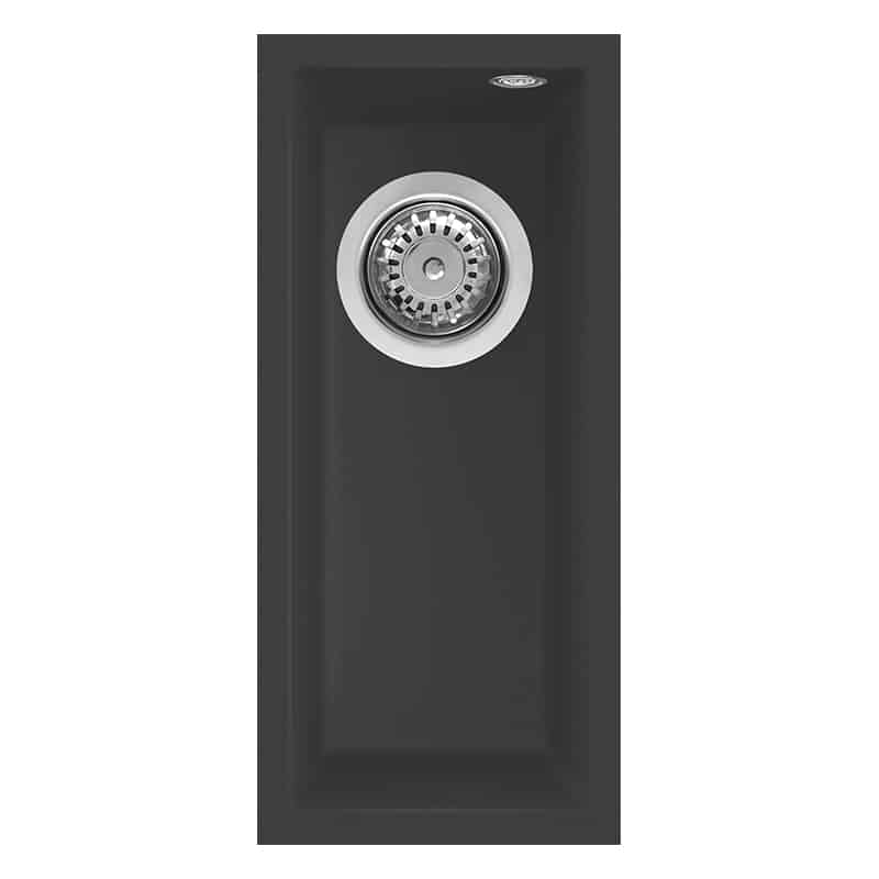 foto del prodotto lavello elleci incasso 1 vasca 20x44 quadra 50 sottotop granitek antracite lgq05059bso