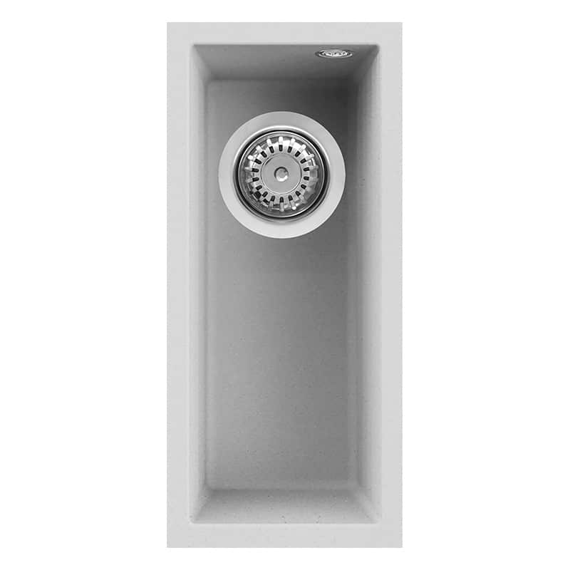 foto del prodotto lavello elleci incasso 1 vasca 20x44 quadra 50 sottotop granitek bianco lgq05068bso