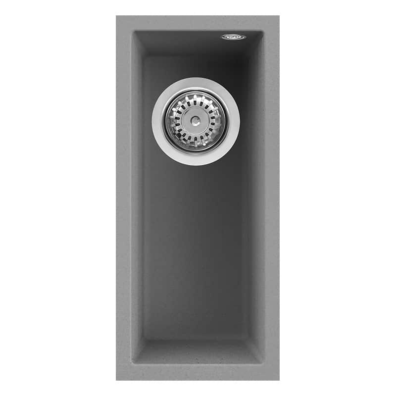 foto del prodotto lavello elleci incasso 1 vasca 20x44 quadra 50 sottotop granitek grigio cemento lgq05048bso