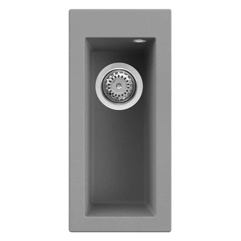 foto del prodotto lavello elleci incasso 1 vasca 23x50 quadra 50 granitek grigio cemento lgq05048