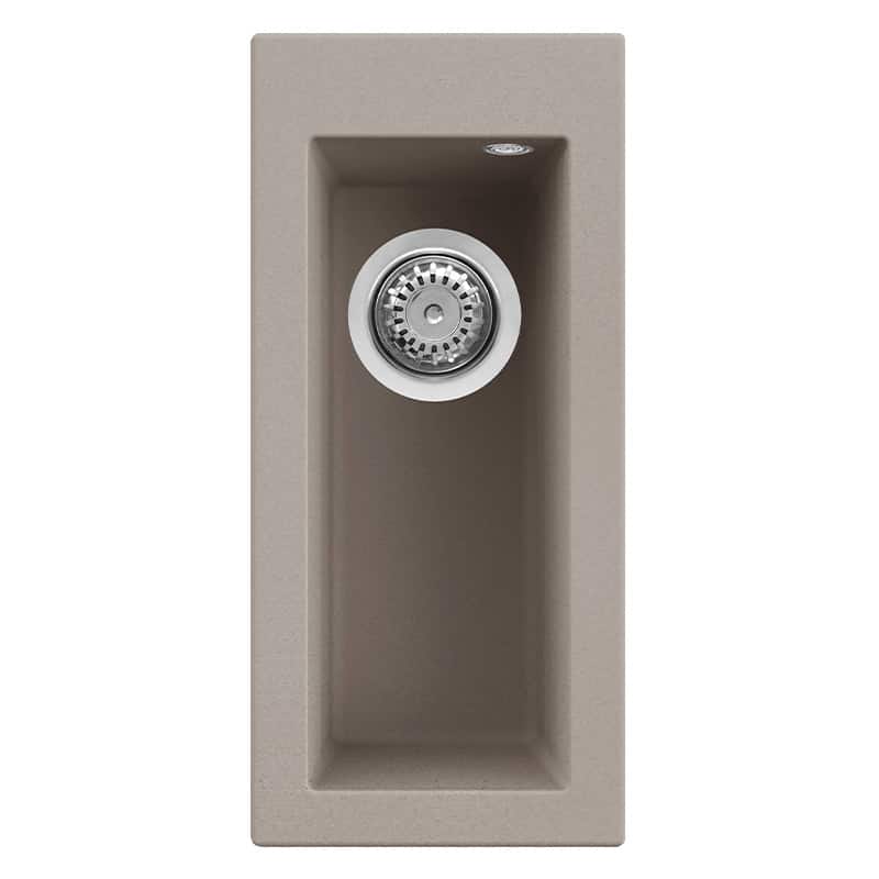 foto del prodotto lavello elleci incasso 1 vasca 23x50 quadra 50 granitek grigio tortora lgq05043