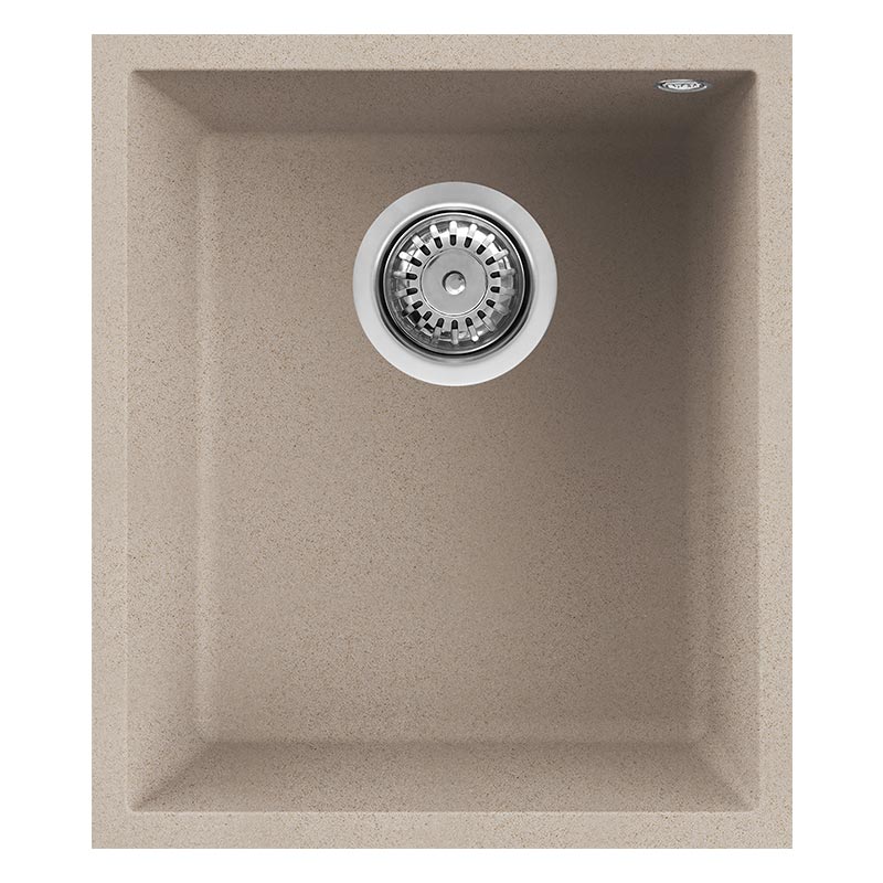 foto del prodotto lavello elleci incasso 1 vasca 38x44 quadra 100 sottotop granitek avena lgq10051bso