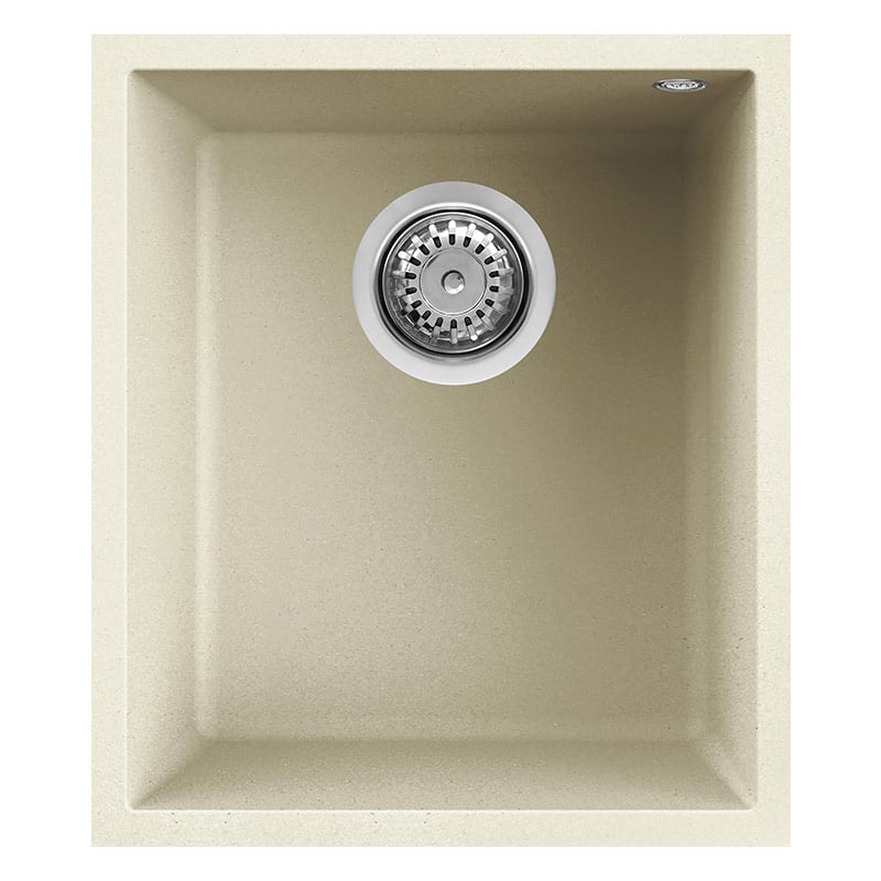 foto del prodotto lavello elleci incasso 1 vasca 38x44 quadra 100 sottotop granitek bianco antico lgq10062bso