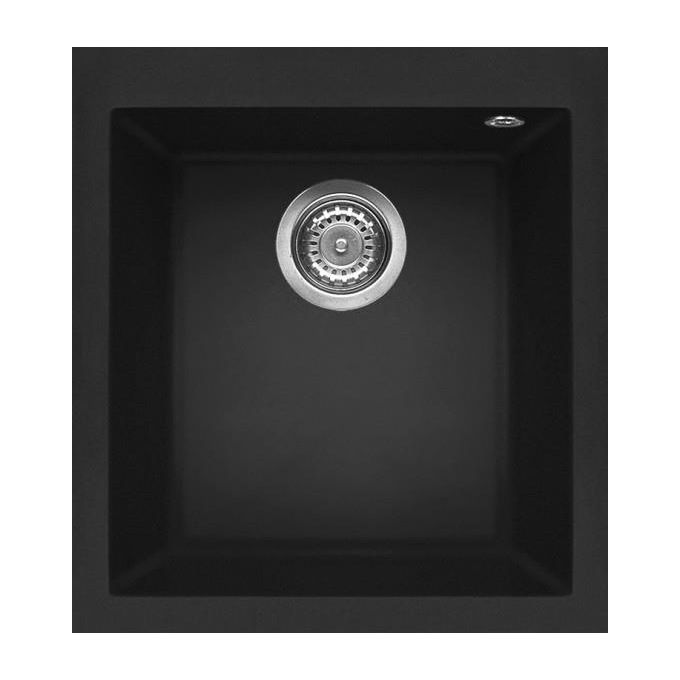 foto del prodotto lavello elleci incasso 1 vasca 41x50 quadra 100 granitek nero lgq10040