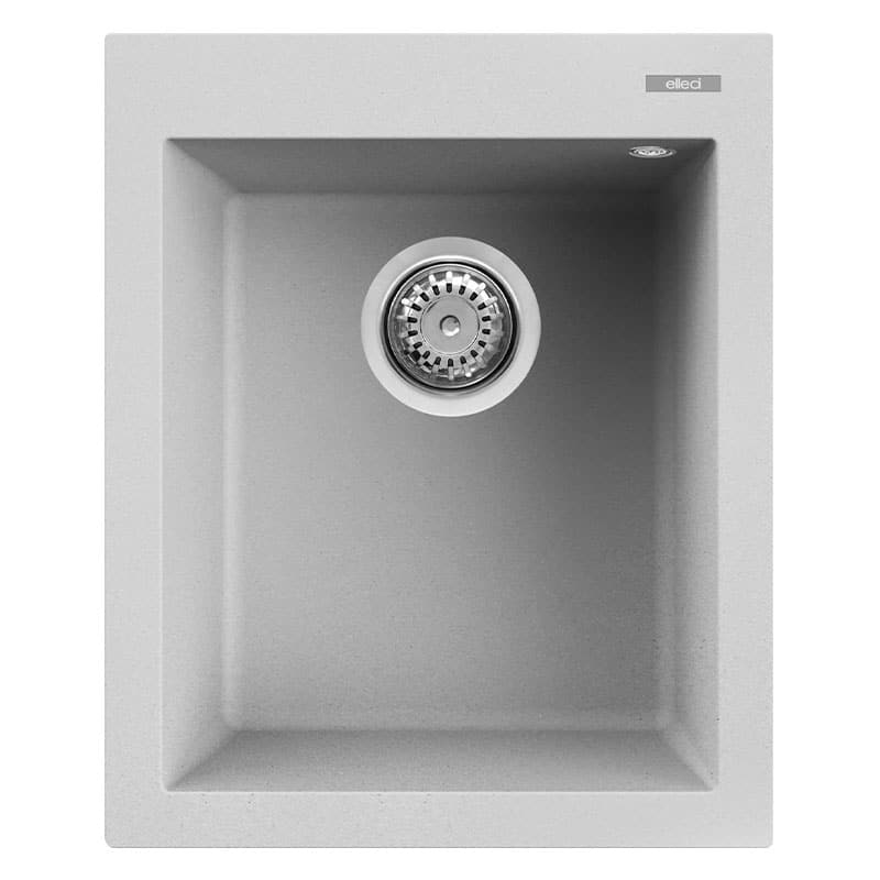 foto del prodotto lavello elleci incasso 1 vasca 41x50 quadra 100 metaltek grigio aluminium lmq10079