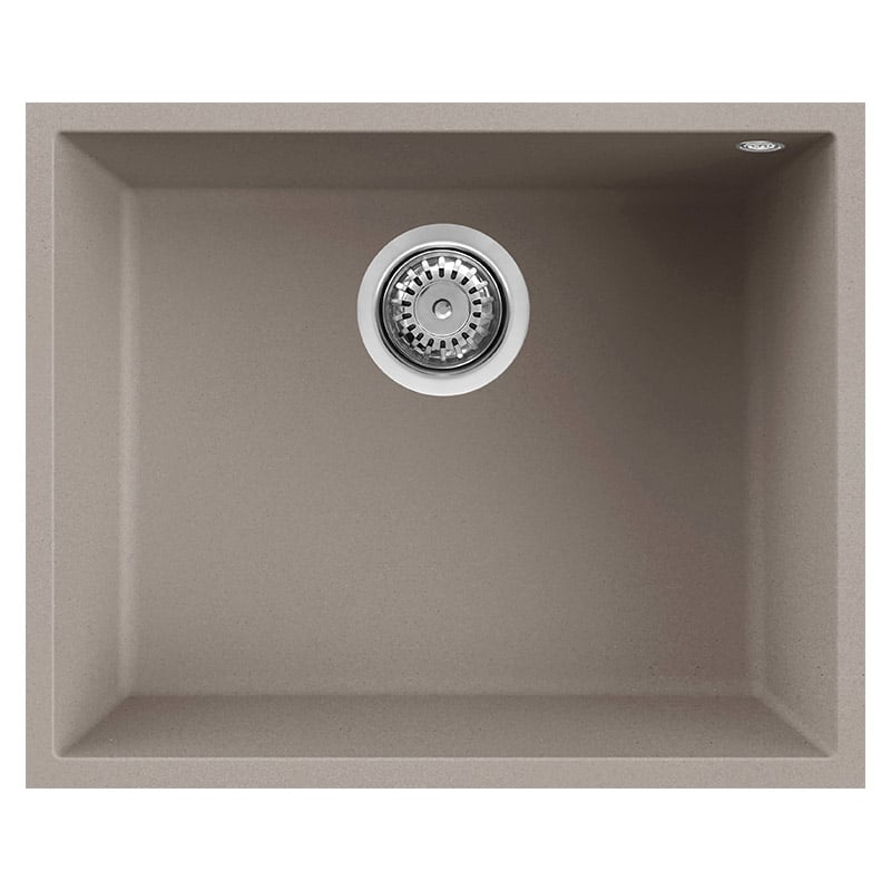 foto del prodotto lavello elleci incasso 1 vasca 54x44 quadra 105 sottotop granitek grigio tortora lgq10543bso