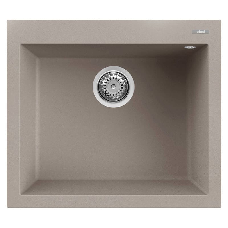 foto del prodotto lavello elleci incasso 1 vasca 57x50 quadra 105 granitek grigio tortora lgq10543