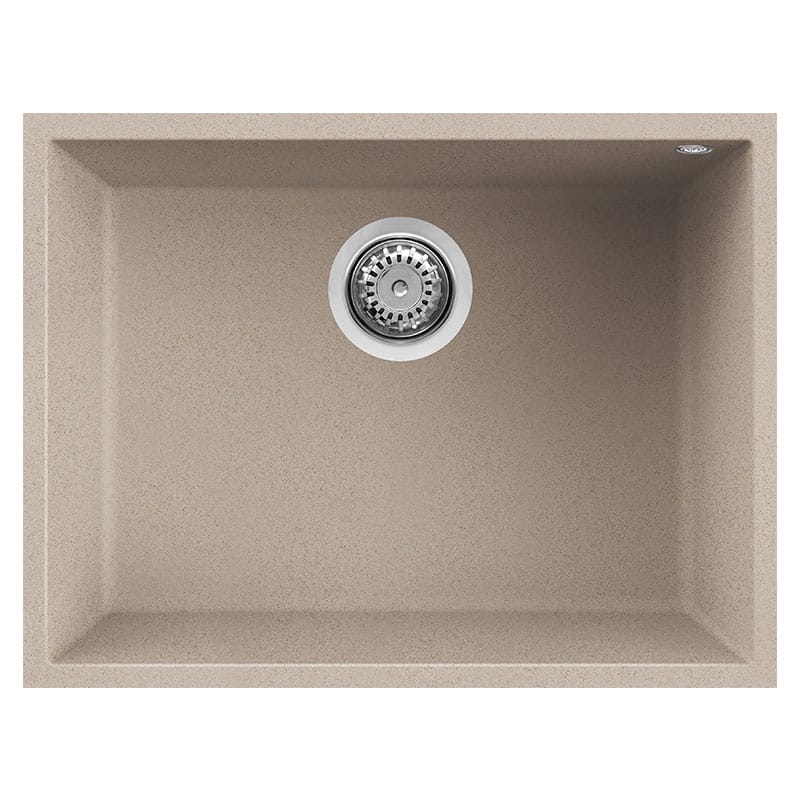 foto del prodotto lavello elleci incasso 1 vasca 58x44 quadra 110 sottotop granitek avena lgq11051bso