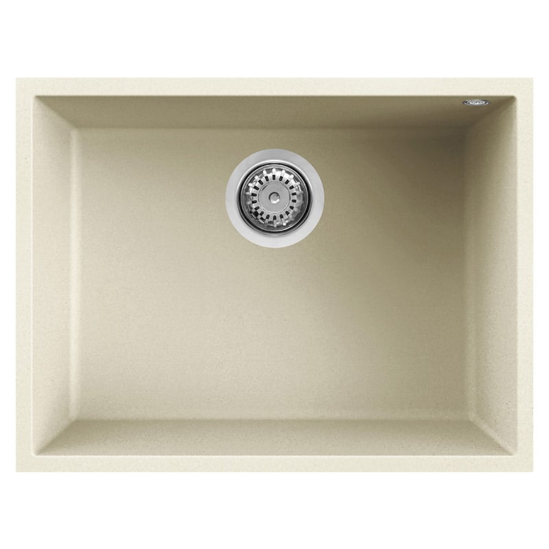 foto del prodotto lavello elleci incasso 1 vasca 58x44 quadra 110 sottotop granitek bianco antico lgq11062bso