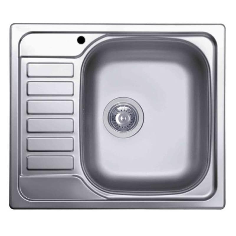 foto del prodotto lavello elleci incasso 1 vasca 58x50 vasca a destra sky 125 satinata acciaio inox lix125sacdx