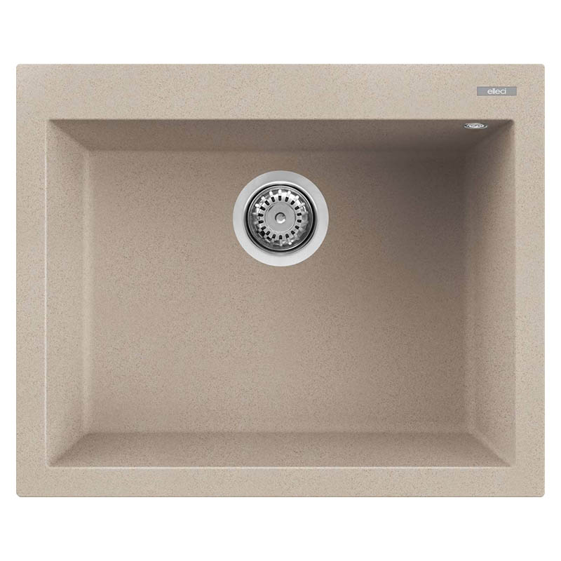 foto del prodotto lavello elleci incasso 1 vasca 61x50 quadra 110 granitek avena lgq11051