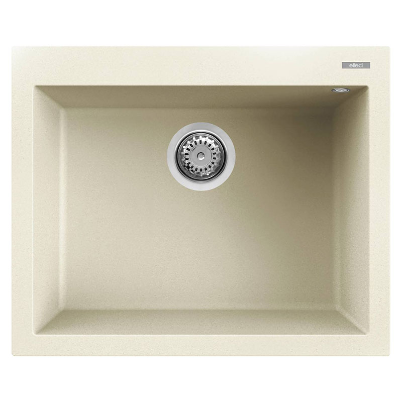 foto del prodotto lavello elleci incasso 1 vasca 61x50 quadra 110 granitek bianco antico lgq11062
