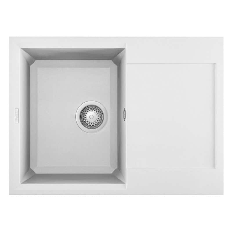 foto del prodotto lavello elleci incasso 1 vasca 68x50 easy 135 granitek bianco lgy13568