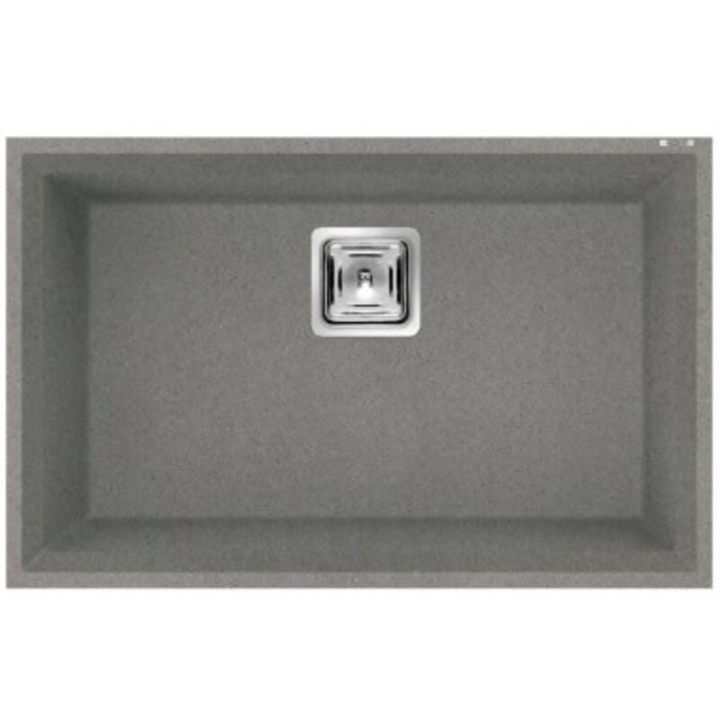 foto del prodotto lavello elleci incasso 1 vasca 69x43,8 karisma 120 sottotop metaltek grigio titanium lmk12073bso