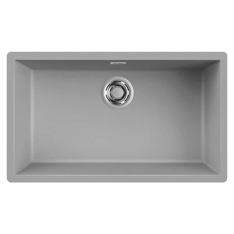 foto del prodotto lavello elleci incasso 1 vasca 75,6x45,6 zen 130 keratek plus grigio light grey lkz13097