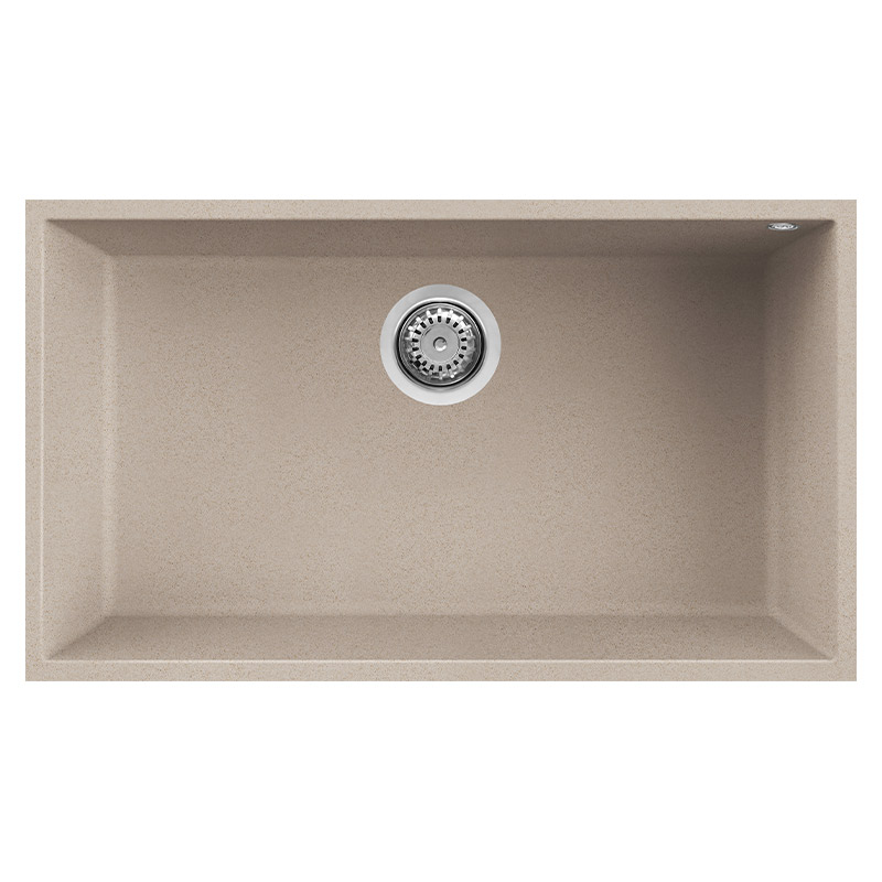 foto del prodotto lavello elleci incasso 1 vasca 76x44 quadra 130 sottotop granitek avena lgq13051bso