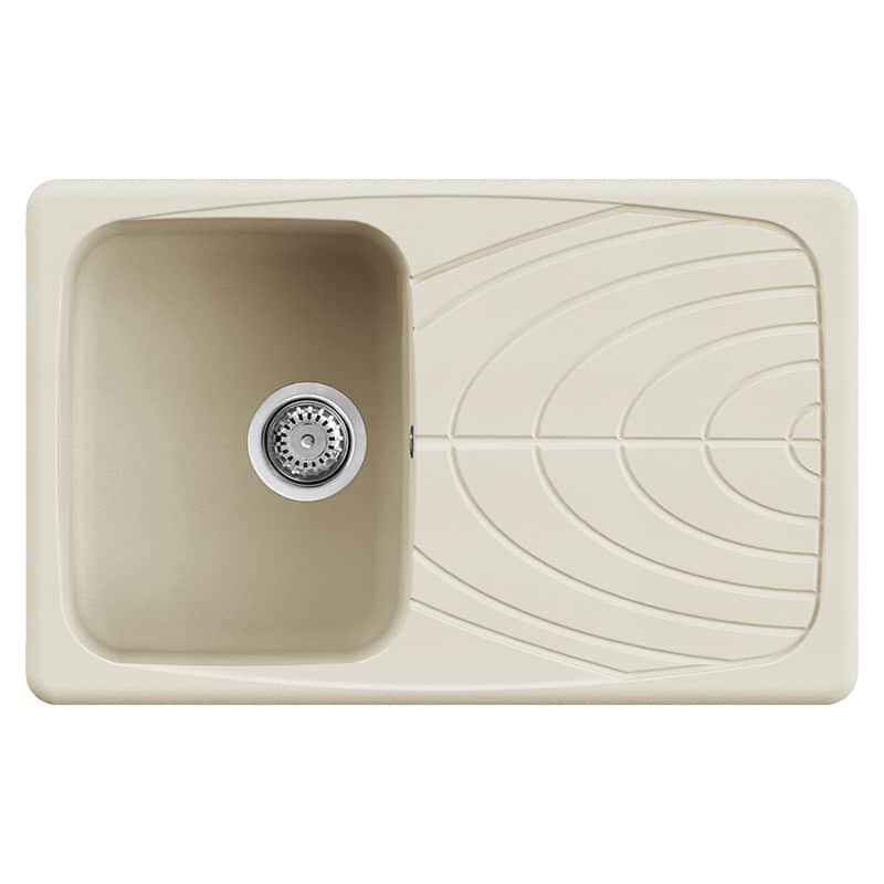 foto del prodotto lavello elleci incasso 1 vasca 79x50 master 300 granitek bianco antico lgm30062