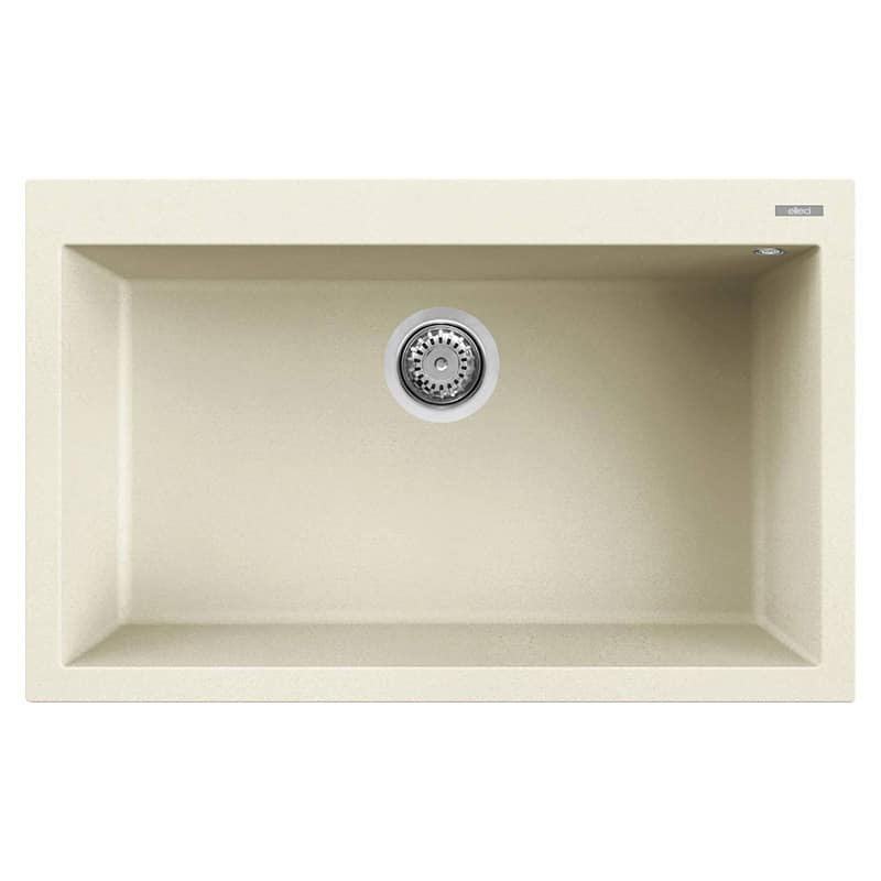 foto del prodotto lavello elleci incasso 1 vasca 79x50 quadra 130 granitek bianco antico lgq13062