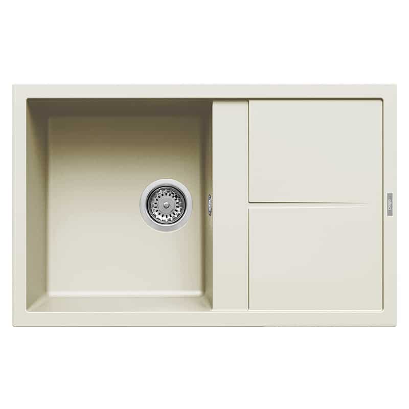 foto del prodotto lavello elleci incasso 1 vasca 79x50 unico 300 granitek bianco antico lgu30062