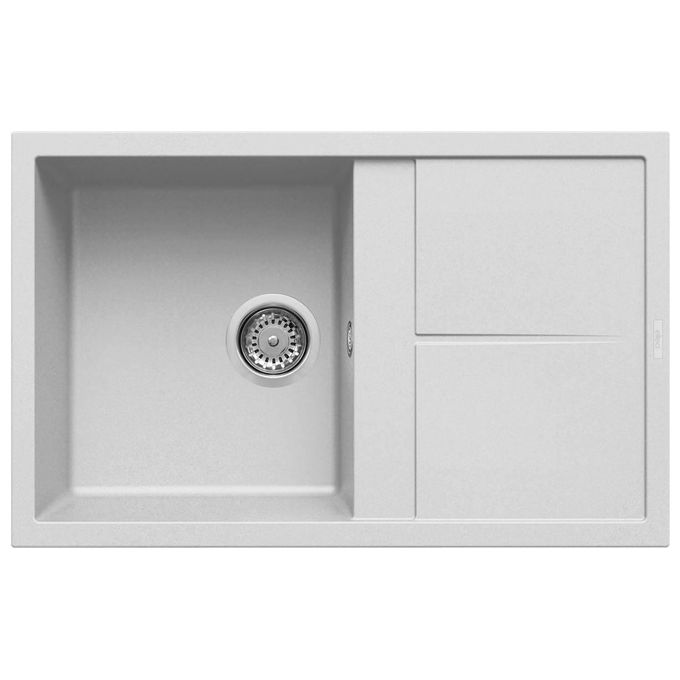 foto del prodotto lavello elleci incasso 1 vasca 79x50 unico 300 granitek bianco lgu30068