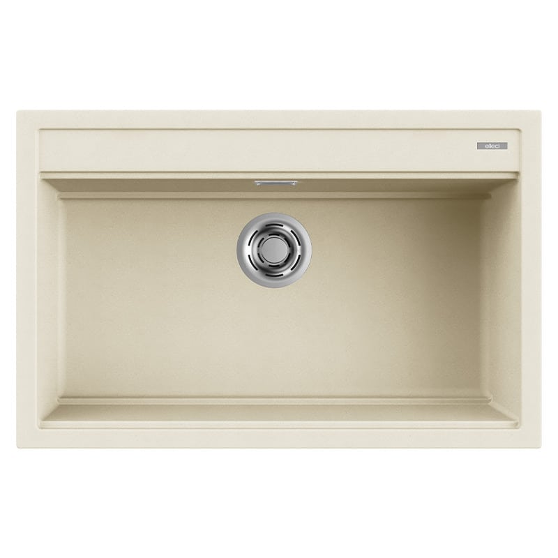 foto del prodotto lavello elleci incasso 1 vasca 79x51 best 130 granitek bianco antico lgb13062