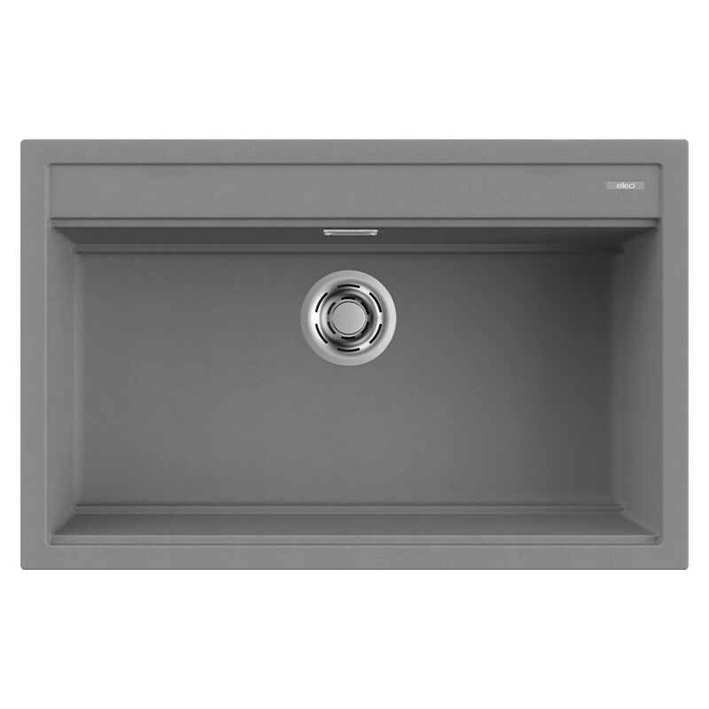 foto del prodotto lavello elleci incasso 1 vasca 79x51 best 130 metaltek grigio titanium lmb13073