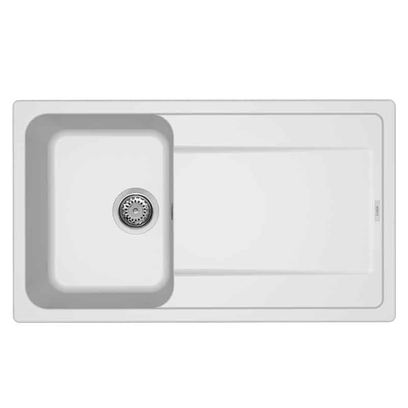 foto del prodotto lavello elleci incasso 1 vasca 86x50 life 400 granitek bianco lg240068