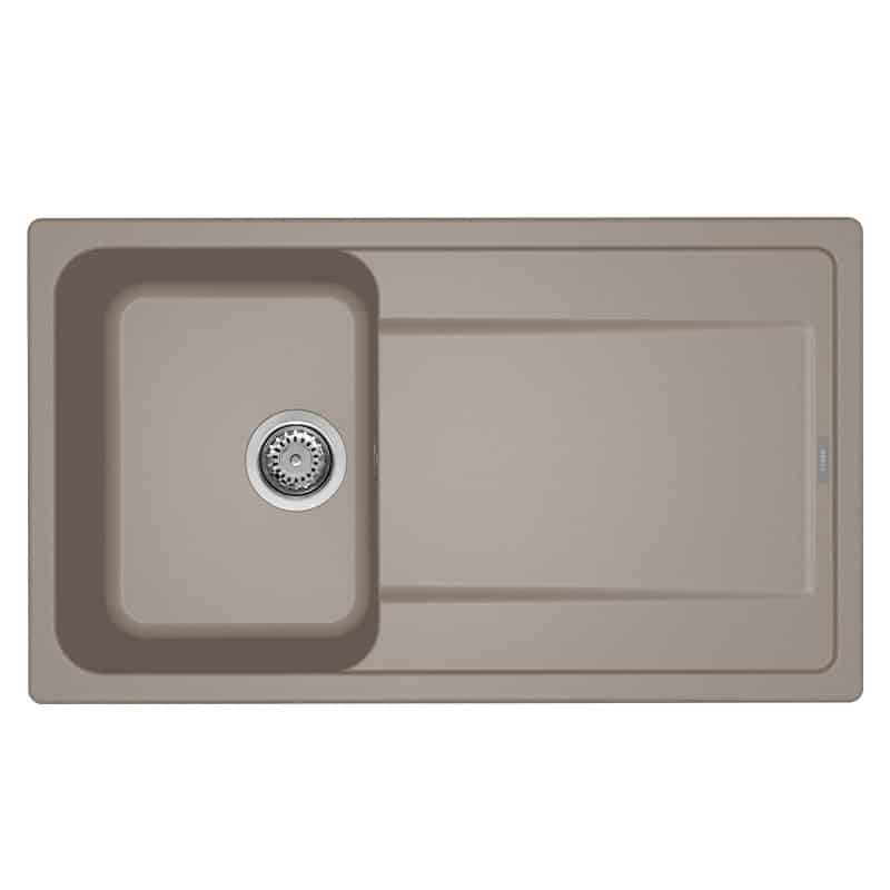 foto del prodotto lavello elleci incasso 1 vasca 86x50 life 400 granitek grigio tortora lg240043
