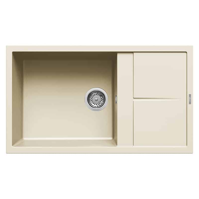 foto del prodotto lavello elleci incasso 1 vasca 86x50 unico 410 granitek bianco antico lgu41062