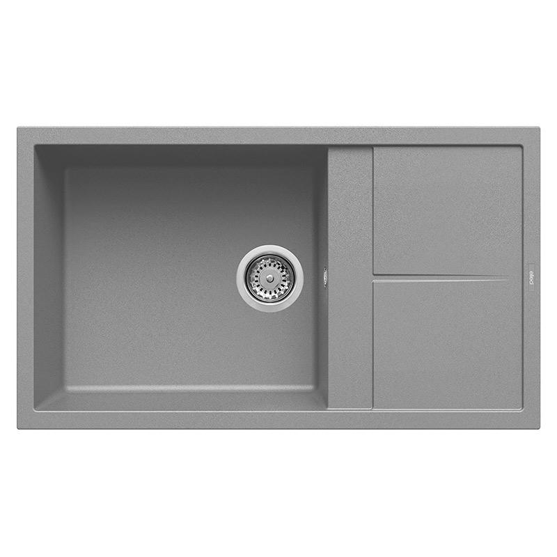foto del prodotto lavello elleci incasso 1 vasca 86x50 unico 410 granitek grigio cemento lgu41048