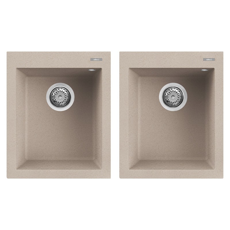 foto del prodotto lavello elleci incasso 2 vasche 41x50 quadra 200 granitek avena lgq20051