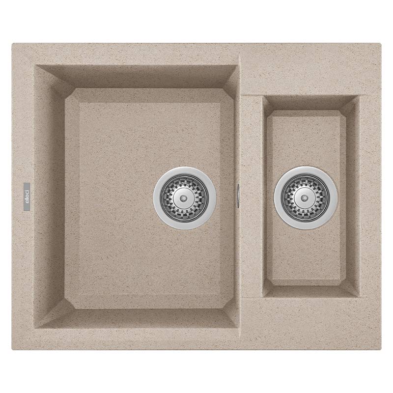 foto del prodotto lavello elleci incasso 2 vasche 60x50 easy 150 granitek avena lgy15051