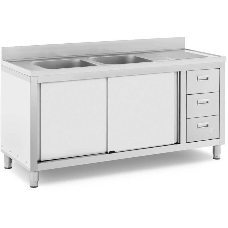 foto del prodotto lavello in acciaio inox cucina professionale lavandino ristorante 400x400x300 mm