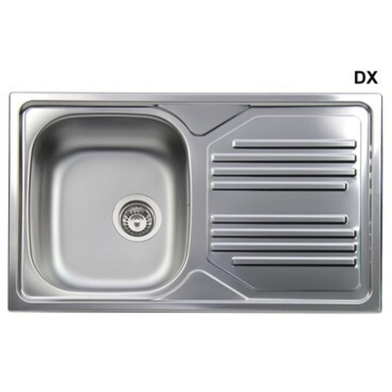 foto del prodotto lavello incasso acciaio inox 1 vaschetta cm 86 gocciolatoio dx