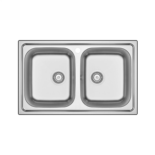 foto del prodotto lavello incasso acciaio inox 80x50 cm
