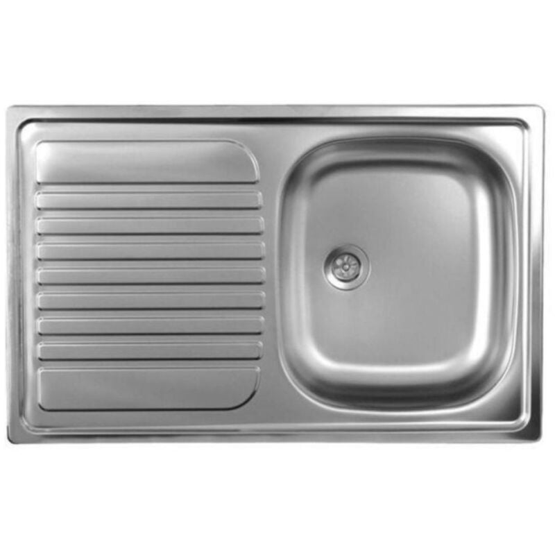foto del prodotto lavello incasso in acciaio inox satinato gocciolatoio sinistro 79x50 cm samet classic 273