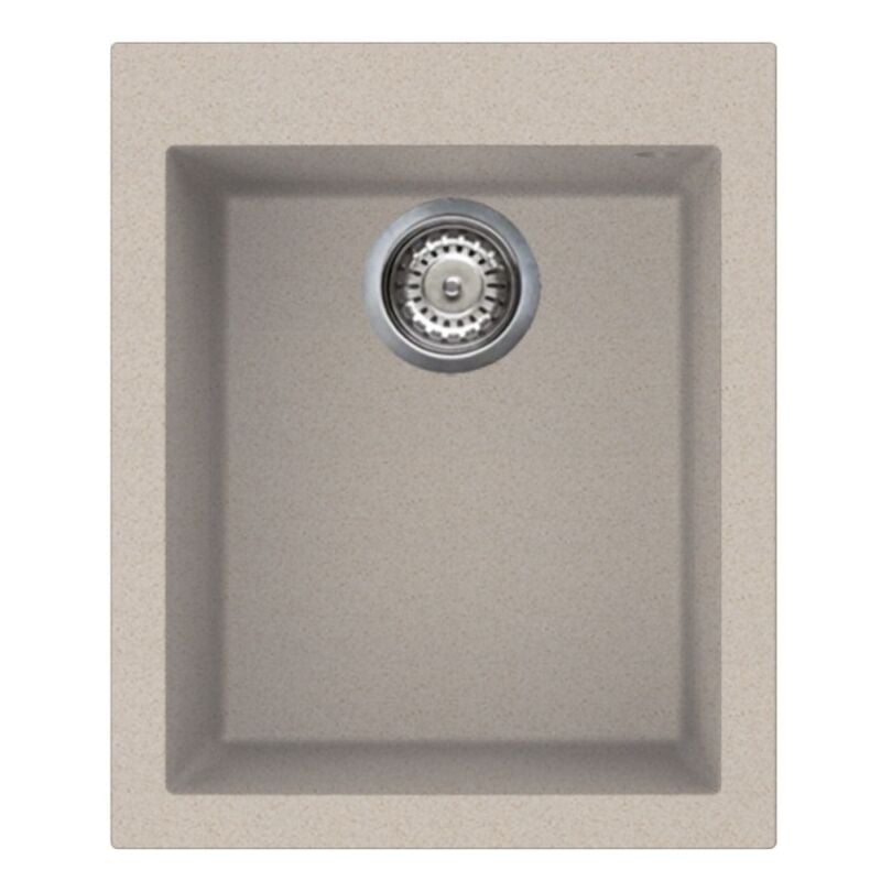foto del prodotto lavello incasso monovasca 41x50 colore fragranite avena smeg vz40av2