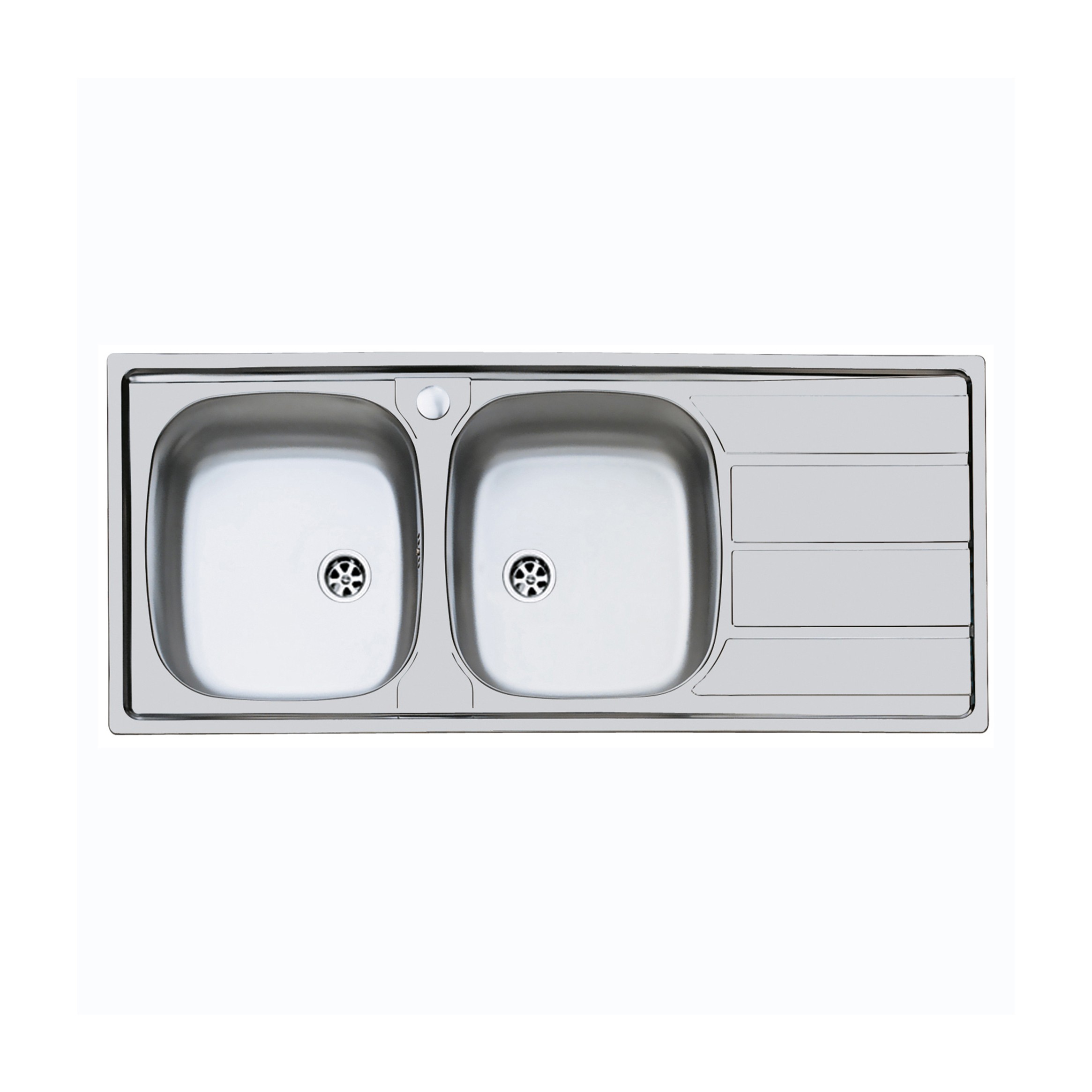 foto del prodotto lavello inox 2 vasche sxsc. 116x50 incasso