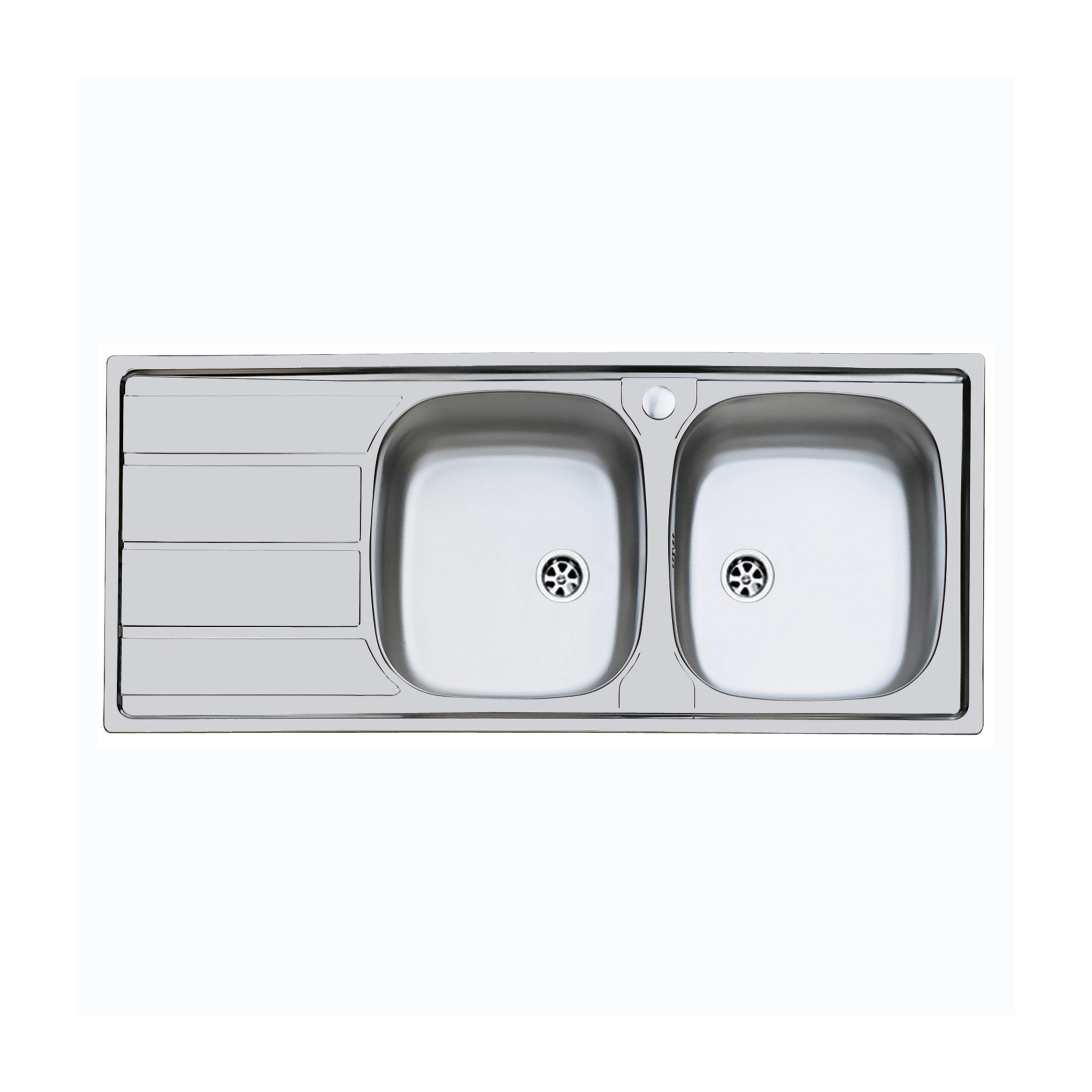 foto del prodotto lavello inox 2v dxsc. 116x50 incasso