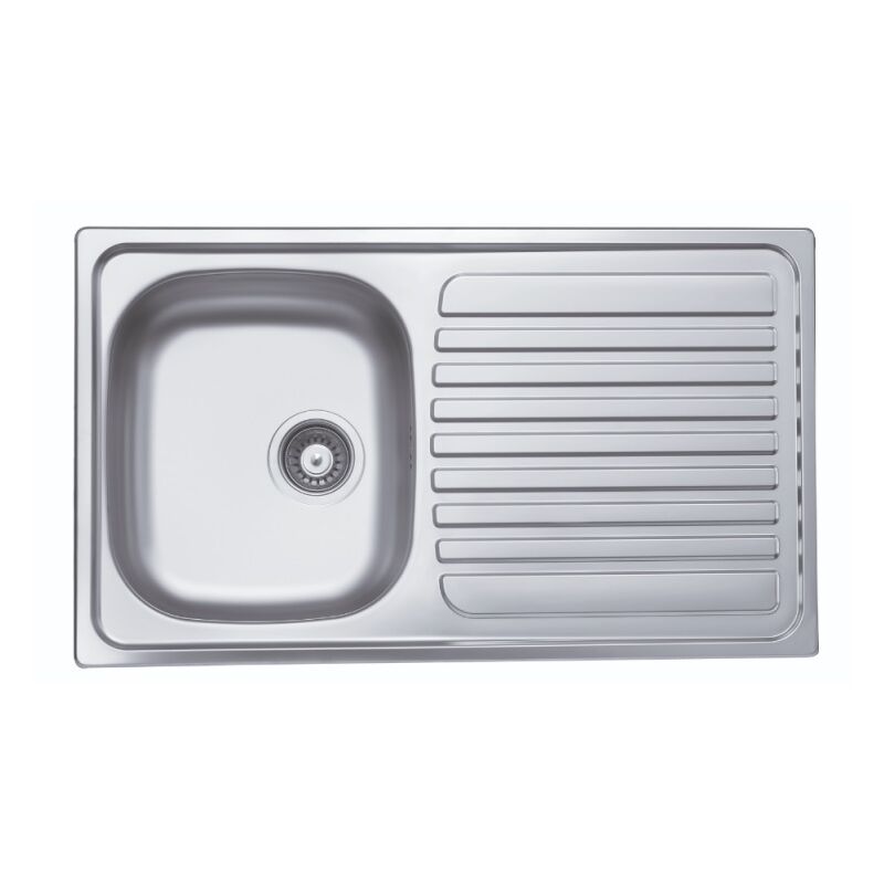 foto del prodotto lavello inox incasso 86x50cm 1 vasca con gocciolat