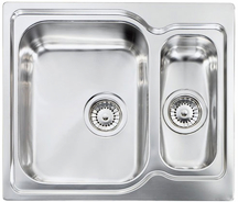 foto del prodotto lavello matico 58x50 2 vasche destre acciaio inox 011642.d1.01.2018