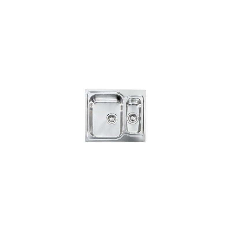 foto del prodotto lavello matico 58x50 2 vasche destre acciaio inox