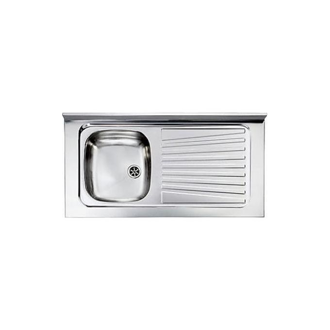 foto del prodotto lavello mondial appoggio 100x50 1 vasca sinistra gocciolatoio acciaio inox